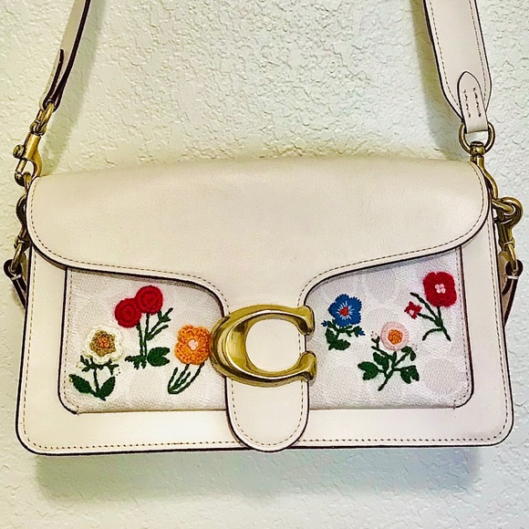 Coach | Bags | Coach Signature Floral Embroidery Tabby Shoulder